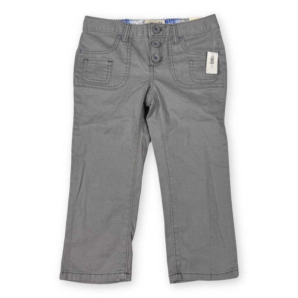 Old Navy Girls Gray Classic Rise Capri Stretch Pants Size 8 NWT 858522-01